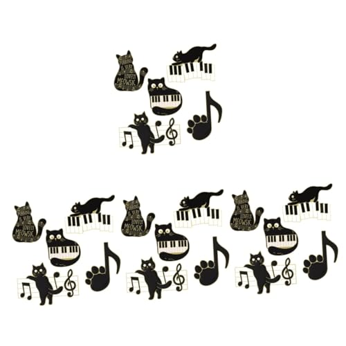 Ipetboom 4 Sätze Teiliges Katzen Piano Noten Brosche Niedliche Emaille Anstecker Für Kleidung Rucksäcke Langlebig Hochwertigem Für Besondere Anlässe Looks 5 Stück * 4 von Ipetboom