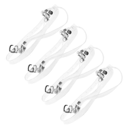 Ipetboom 4 Stück Abnehmbare High Heels Schuhriemen mit Schnalle Transparente Anti lose Knöchelriemen für Damen Stabiler Halt für Rutschfreien Sitz und Komfortables Tragen von Ipetboom