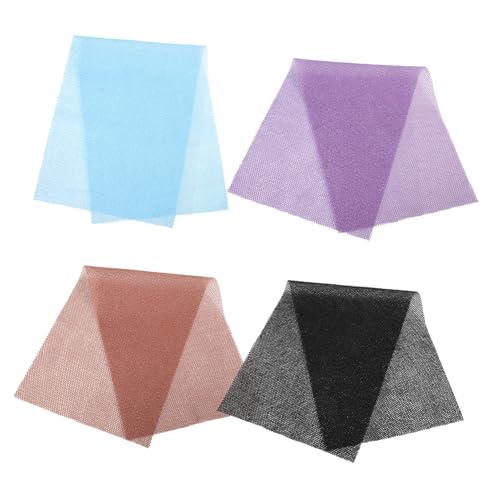 Ipetboom 4 Stück Badetuch - Set Körperwäscher Peeling - Körperpeeling Luffa Gesichtsreinigungsbürste Waschbad exfoliating cloth exfoliating towel duschschwamm Badeschrubber Badewäscher Nylon von Ipetboom