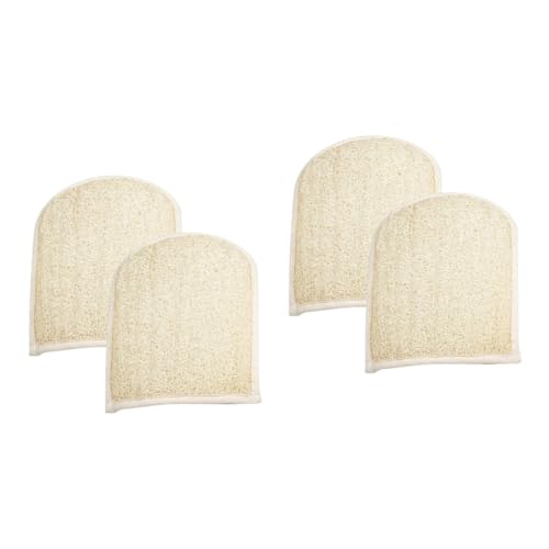 Ipetboom 4 Stück Badetuch Tiefenreinigungshandschuh Bade-Peeling-Handschuhe luffa handschuh peelinghandschuh Duschhandschuhe Peeling-Handschuhe, Schrubber zum Körperwaschen ， von Ipetboom