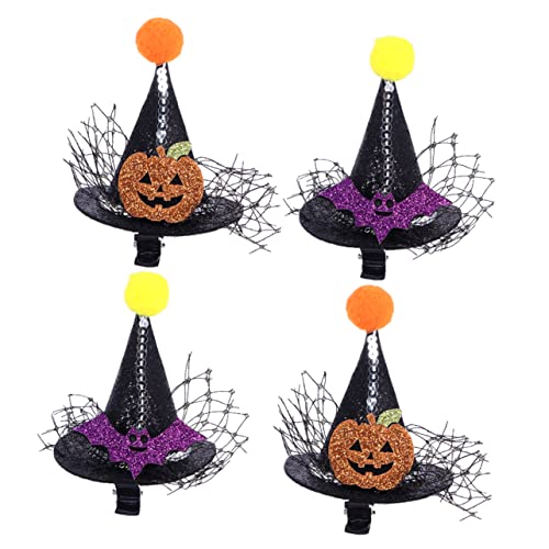 Ipetboom 4 Stück Beanie-haarspange Haarklammern Haardekoration Haarnadeln Mini Hutspangen Französische Haarnadel Haarspangen Mädchen Styling Dekorativ Für Pferdeschwanz-clip Kunstleder von Ipetboom