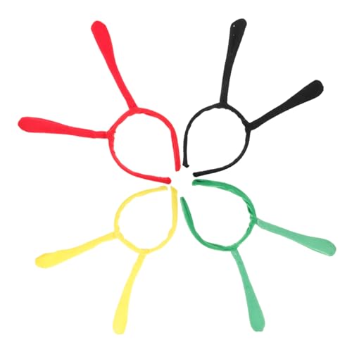 Ipetboom 4 Stück Kinder Haarreifen Mit Bienententakeln Verstellbare Kopfband Für Kostümpartys Für Karneval Geburtstagsfeiern Und Feiertage Bequemes Material Farben Schwarz Gelb Grün von Ipetboom