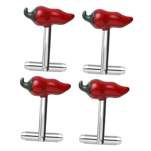 Ipetboom 4 Stück Chili -manschettenknöpfe Manschettenknöpfe Für Hemden Mode-hemd-nagel Manschettenknöpfe Für Frauen Modische Knopfabdeckung Hemdmanschettenschmuck Hemdknopfabdeckung Kupfer Ipetboom 4 Stück Chili -manschettenknöpfe Manschettenknöpfe Für Hemden Mode-hemd-nagel Manschettenknöpfe Für Frauen Modische Knopfabdeckung Hemdmanschettenschmuck Hemdknopfabdeckung Kupfer von Ipetboom