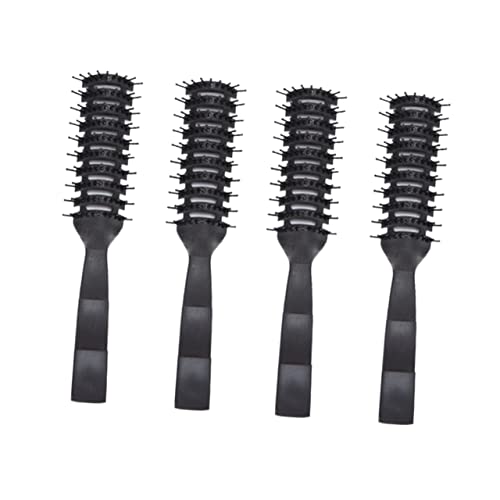 Ipetboom 4stücke Kunststoff-massagekämme Friseurkämme Mit Langem Griff Tragbar Für Männer Und Frauen Schwarz von Ipetboom