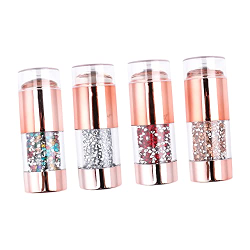 Ipetboom 4 Stücke Nailart Stempel Satz mit Bunten Strass Doppelseitigem Silikon für Maniküre und Nageldesigns Einfach zu Verwenden Geeignet für Nagelkunst und Kreative Designs von Ipetboom