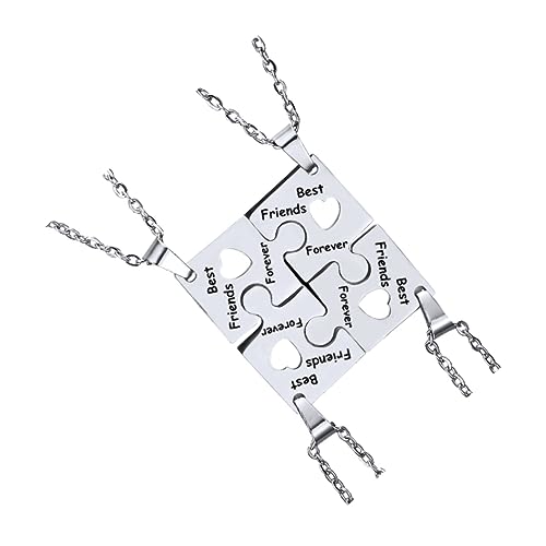 Ipetboom 4 Stück Freundschafts Choker Halskette Teiliges Kreative Damen Halskette Modisches für Freundinnen Elegant und Vielseitig für Alltag und Besondere Anlässe von Ipetboom