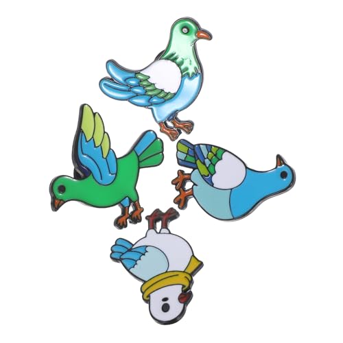 Ipetboom 4 Stück Friedenstauben Anstecknadeln Retro Vogel Anstecknadeln Für Frauen Metall Tierbroschen Lustige Abzeichen Schmuck Für Kleidung Kleider Jacken Und Hüte Zubehör von Ipetboom