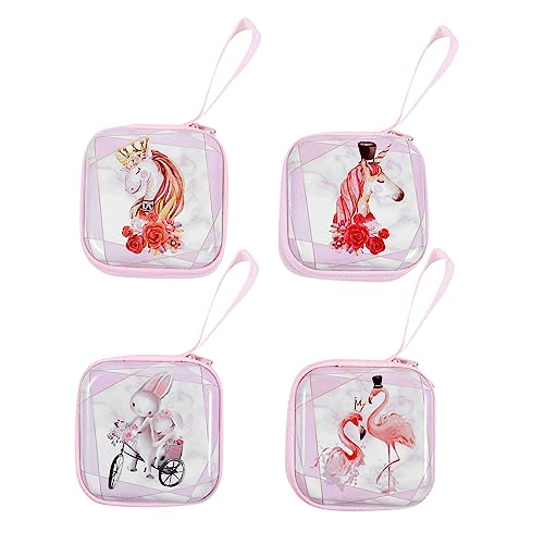 Ipetboom 4stücke Einhorn Geldbörse Für Mädchen Entzückende Münztasche Mit Modehandtasche Design Junge Mädchen-Einhorn-Tasche Für Kleingeld Und Kleine Gegenstände von Ipetboom