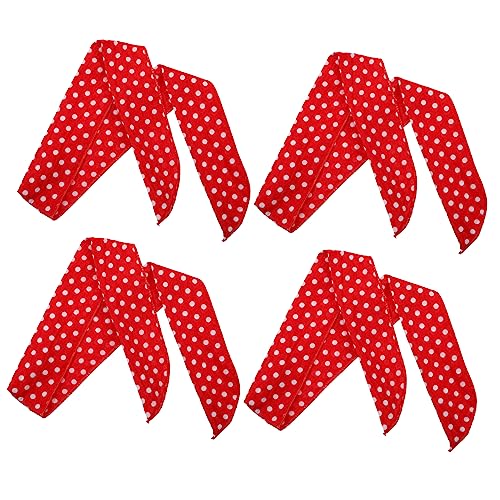 Ipetboom 4stücke Damen Haarband Mit Punkten Rotes Stirnband Für Mädchen Vielseitig Einsetzbar Für Sport Partys Oder Alltag Bequem Und Stylisch von Ipetboom