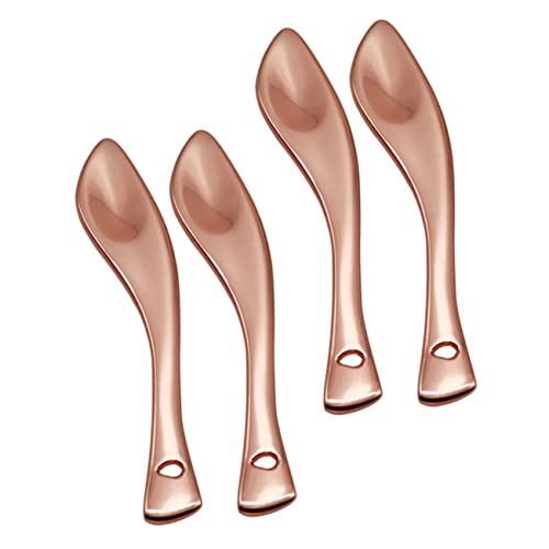 Ipetboom 4stücke Metall Kosmetik Löffel Für Gesichtscreme Und Augencreme Hochwertige Applikatoren Für Gleichmäßiges Auftragen Von Kosmetikprodukten Für Hauttypen Roségold-finish von Ipetboom