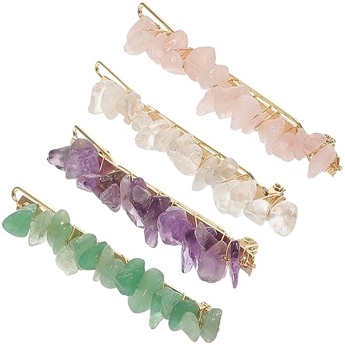 Ipetboom 4stücke Steine Haarspangen Haarnadel Bunte Damen Haarschmuck Zubehör Für Hochzeit Geburtstag Party von Ipetboom