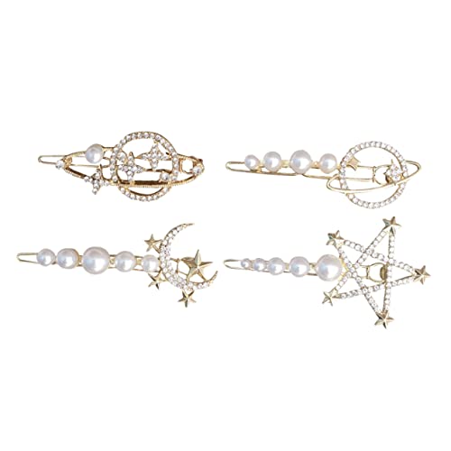 Ipetboom 4stücke Mode Sterne Mond Haarnadel Zarte Haar Clip Frauen Haar Zubehör Für Hochzeit Party Festival von Ipetboom