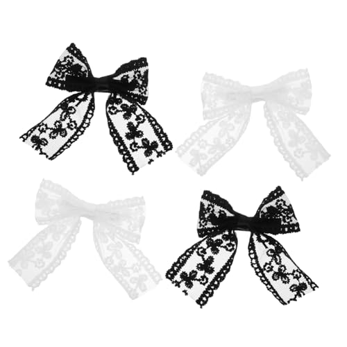 Ipetboom 4stücke Haarspange Mit Schleife Aus Spitze Haarnadel Aus Spitze Für Damen Schwarze Haarspangen Haarspangen Mit Schleife Für Damen Haarschmuck Für Haar Zubehör Frauen von Ipetboom