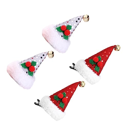 Ipetboom 4stücke Weihnachtsmützen Haarspangen Lustige Partyaccessoires Für Damen Und Zufällige Farben Für Weihnachtsfeiern Und Fotoshootings von Ipetboom