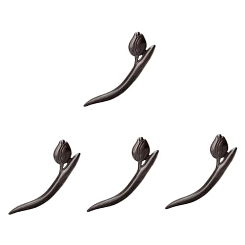 Ipetboom 4 Stück Haarnadel aus Ebenholz Essstäbchen für Kinder Haarschmuck Haarstäbchen für Frauen Haarstäbchen für Mädchen Jahrgang Zubehör Pferdegesichtsrock Kopfbedeckung Damen Haarstock von Ipetboom