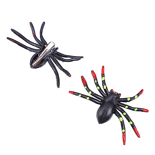 Ipetboom 4 Stück Halloween-haarspangen Dinosaurier-squeeze- Haarstylingzubehör Schmetterlings-haarspangen Frosch Spinnenspange Krokodil Alligatorclips Schaum Ente Plastik von Ipetboom