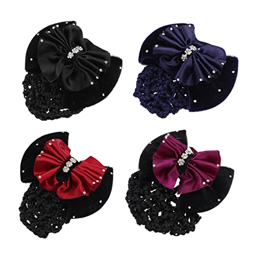 Ipetboom 4stücke Teiliges Haarnetz Schleifen-design Für Damen Elegante Haarknoten-abdeckungen Für Büro Schule Und Festliche Anlässe Idealer Haarschmuck Für Jeden Tag von Ipetboom