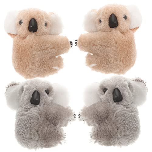 Ipetboom 4stücke Kleine Koala Haarspangen Für Mädchen Flauschige Haarnadel Haarschmuck Zarte Haar-accessoires Haar-dekoration von Ipetboom