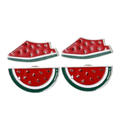 Ipetboom 4 Stück Kreative Wassermelonen Broschen aus Emaille Niedliche Palästina Inspirierte Anstecknadeln Schmuck Accessoires für Kleidung Taschen Hüte Vielseitig für Sommer und Alltag von Ipetboom