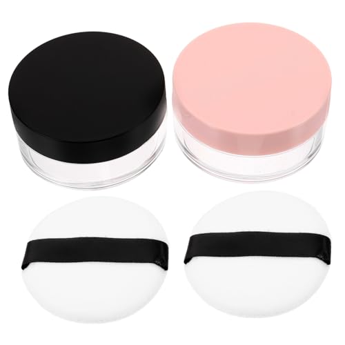 Ipetboom 4 Stück Leere Puderbox Behälter Loses Puder Kleine Puderquaste Puderquastenetui Puderquaste Für Körperpuder Leeres Kissen Kompaktetui Puderspender Kunststoff von Ipetboom