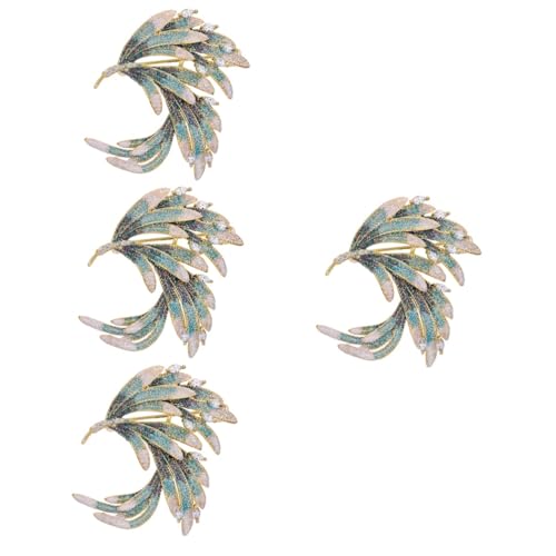 Ipetboom 4 Stück Leichte Halb Dreh Brosche für Damen Eleganter Anstecker für Mantel Schal Jacke Taschendekoration Hochwertige Brosche für Besonderen Anlässe von Ipetboom