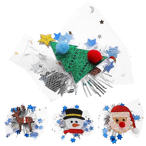 Ipetboom 4stücke Weihnachts-haarclips Für Mädchen Niedliche Haarschmuck-accessoires Mit Weihnachtsmann Tannenbaum Und Für Festliche Anlässe Und Partys von Ipetboom