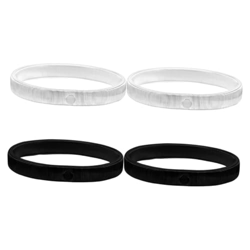 Ipetboom 4 Stück Mode Frühlingsarmband Hemdärmelarmbänder elastischer Hemdärmelhalter klobige Armbänder Strumpfhalter mit Armbinde elastische Ärmelbänder geschichtete Armbänder Metall von Ipetboom