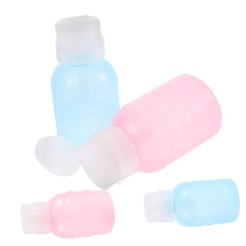 Ipetboom 4 Stück Nagellackentferner Pumpspender Nachfüllbare Pumpflaschen mit Push down Mechanismus Auslaufsicher und Tragbar für Nagelpflege Make up Entferner Geeignet Rosa von Ipetboom