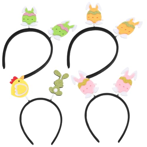 Ipetboom 4 Stück Ostern Stirnband Huhn-stirnband-kostüm Cartoonstirnband Hühnerstirnbänder Colorful Metall von Ipetboom