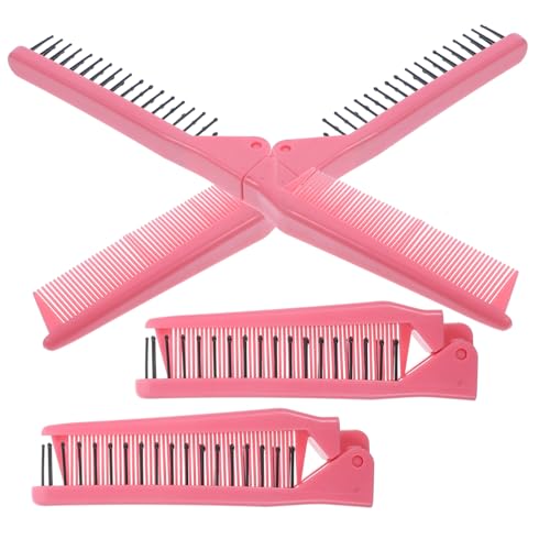 Ipetboom 4 Stück Mini-Clips für Haare Reisebedarf Haarspangen für Frauen reisepflegeprodukte für herren zusammenklappbare Haarkämme Haarnadel Kamm faltbar Haarbürste Lieferungen Damen von Ipetboom