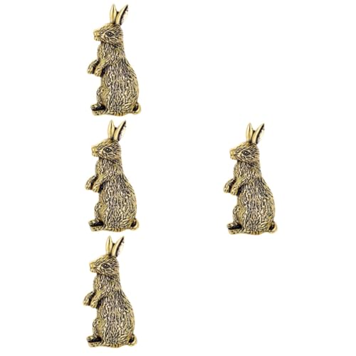 Ipetboom 4 Stück Retro Kaninchen Brosche für Frauen Kreative Tiernadel Modisches Accessoire für Kleidung Taschen Jacken Partys von Ipetboom