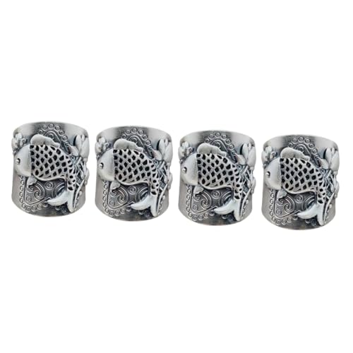 Ipetboom 4 Stück Retro Ring Damen Verstellbarer Offener Finger Ring mit Eleganter Chic Schmuck für Frauen Feiern Besondere Anlässe von Ipetboom