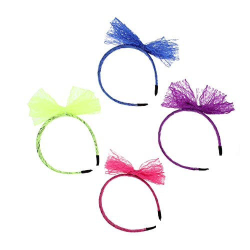 Ipetboom 4stücke Süße Große Schleifen-haarbänder Aus Spitze Für Frauen Und Haar-accessoire Für Partys Cosplay Und Fotoshootings Fluoreszierend von Ipetboom