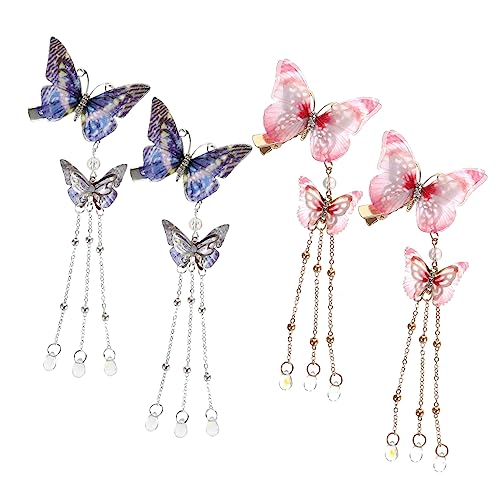 Ipetboom 4stücke Quasten Schmetterlings Haarklammern Aus Metall Und Damen Haarspangen Für Hochzeiten Partys Und Alltag Stilvolle Haaraccessoires Für Kreative Frisuren von Ipetboom