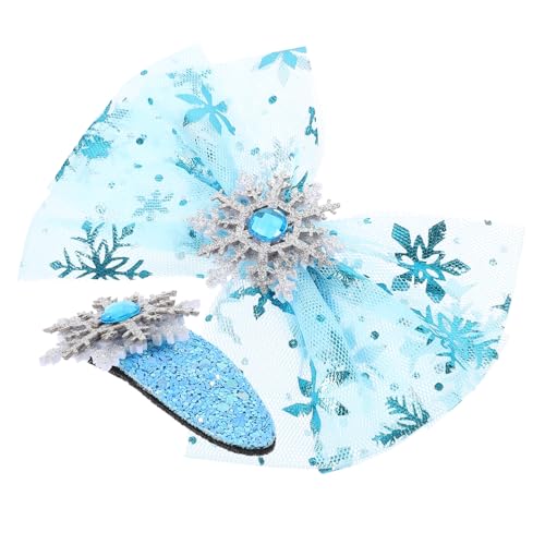 Ipetboom 4 Stück Schneeflocken Haarklammer mit Glitzernden Strasssteinen Festliche Haarspangen für Mädchen Komfortabler Haarschmuck für Geburtstags und Weihnachtsfeier von Ipetboom