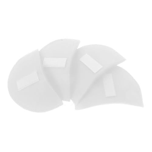 Ipetboom 4 Stück Schulterpolster hemd sommeroutfit Damen Mantel Beflockte modische Schultereinsätze Anti-Rutsch-Schulter Schwamm Weiß von Ipetboom