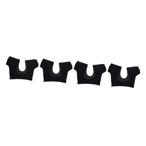 Ipetboom 4 Stück Schweißabsorbierende Wattepads Unter Den Achseln Schweiß Unter Den Brüsten Kurzärmliges Unterhemd Achselschweißschutz Achselpolster Stoffeinlagen Für Damen Polyester Black von Ipetboom