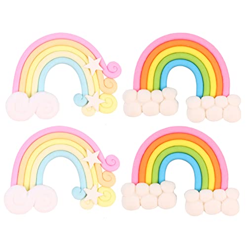 4 Stück Seiten clip für die Ausgabe von Karten Haarspangen Haarklammer Girl-Party-Haarnadel Cartoon-Haarnadel Tiara haarschmuck Regenbogen-Haargriff Regenbogen-Haarspange Mädchen von Ipetboom