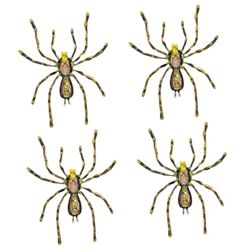 Ipetboom 4 Stück Spider Brosche mit Funkelnden Strasssteinen Kreatives Auffälliges Design für Kleidung Schals Taschen für Damen von Ipetboom