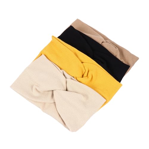 Ipetboom 4 Stück Sportliches Elastisches Stirnband Damen Atmungsaktiv Schnell Trocknend Breites Leichtes Kopfband für Yoga Fitness Laufen Rutschfest Vielseitig für Verschiedene Frisuren von Ipetboom
