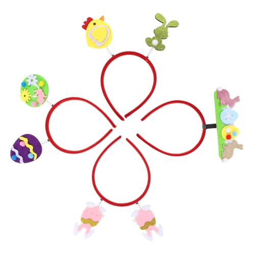 Ipetboom 4stücke Teiliges Osterhaarbänder Mit Hasen Und Hühnchen-design Für Ostern Cosplay Fotoshootings Und Feiertagsfeiern Fröhliche Accessoires Für Erwachsene von Ipetboom
