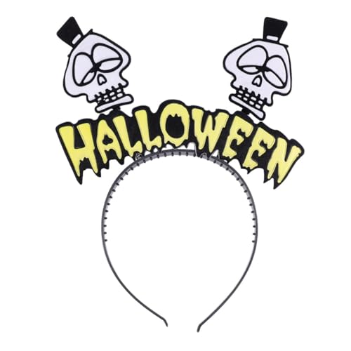 Ipetboom 4stücke Skelett-haarreifen Für Halloween Schwarz Und Gelb Leichtes Kunststoffmaterial Dekorativer Haarschmuck Kostüm-requisiten Für Altersgruppen von Ipetboom