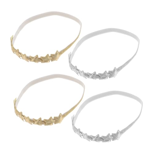 Ipetboom 4 Stück Stirnband Mit Fünfzackigem Stern Glitzer Stirnbänder Stern Haarbänder Handgefertigte Stirnbänder Stirnband Für Mädchen Haar Accessoires Für Mädchen Haar von Ipetboom
