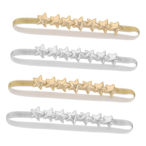 Ipetboom 4 Stück Stirnband Mit Fünfzackigem Stern Stern Kopfbedeckung Für Mädchen Stirnband Für Mädchen Stirnbänder von Ipetboom