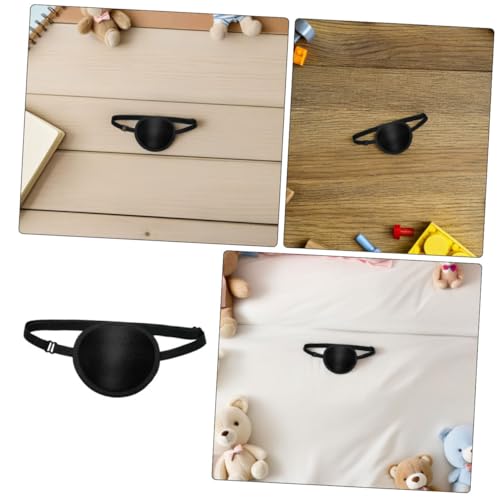Ipetboom 4 Stück Teiliges Augenpflaster Schwarz Verstellbar Gepolstert Occlusion Patch Für Amblyopie Therapie Schulgebrauch Halloween Piraten Augenbinde von Ipetboom