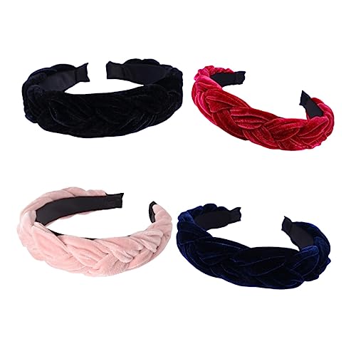 Ipetboom 4 Stück Teiliges Damen Haarband Cross Design Stirnbänder Weiche und Langlebige Haarschmuck für Gemischten Farben von Ipetboom
