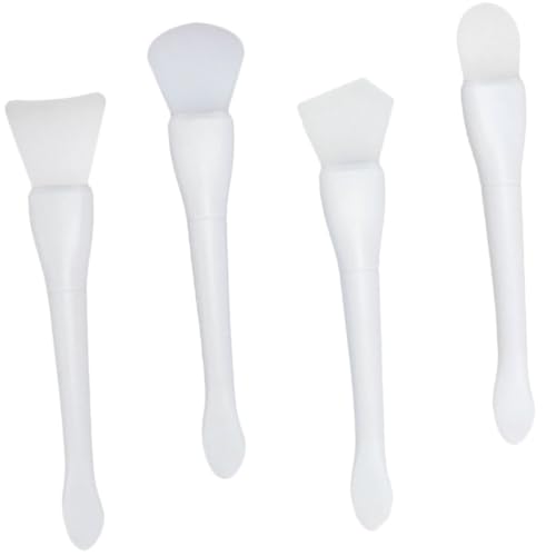 Ipetboom 4 Stück Teiliges Gesichtsmaske Pinsel Dual Use Applikatoren für Cremes Schlamm und Schönheitsprodukte Wiederverwendbar Ergonomisch für Zuhause und Unterwegs von Ipetboom
