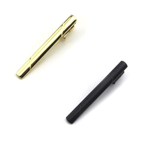 Ipetboom 4 Stück Teiliges Glänzende Metall Krawattenklammern in Verschiedenen Farben Glatte Oberfläche Federbelastete Clips für Sicheren Halt Verhindert der Krawatte Einfach Anzubringen von Ipetboom