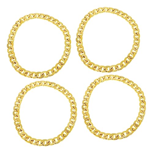 Ipetboom 4stücke Glänzende Hip-hop Halskette Halskette Junge Übertreiben Schmuck von Ipetboom