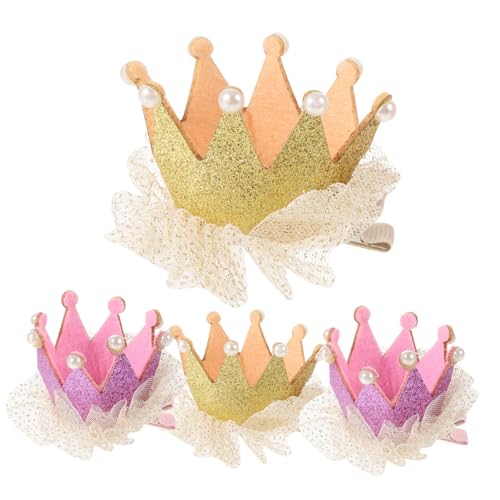 Ipetboom 4stücke Krone Haarnadel Für Junge Mädchen Haarspangen Mit Clip Süße Haarklammern Für Mädchen Langlebiger Haarschmuck Für Alltag Und Party von Ipetboom